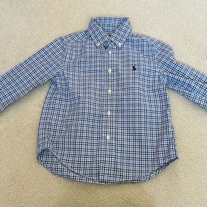 Ralph Lauren boy size 4/4T natural stretch, long sleeve button-down